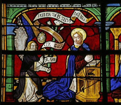 Window depicting the Annunciation by French School